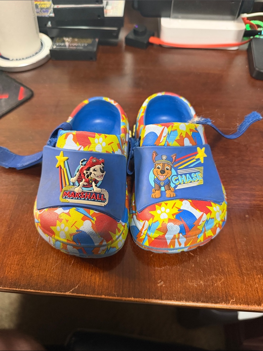 Paw Patrol Kids' Blue & Multicolor Slide-On Clogs - Marshall & Chase